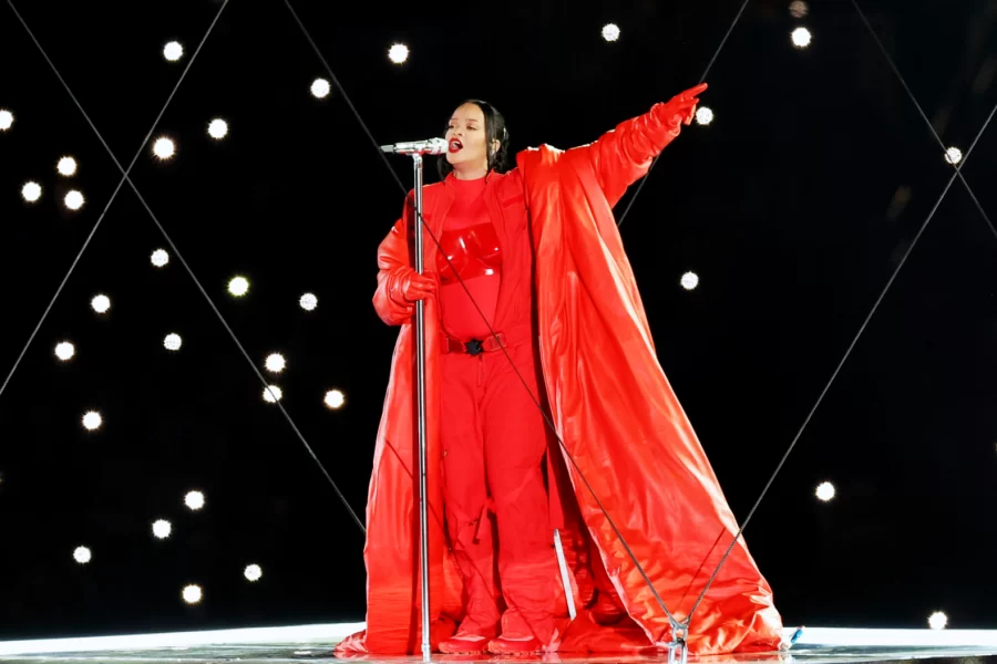 Rihanna performing Diamonds at the Superbowl Half Time Show 2023