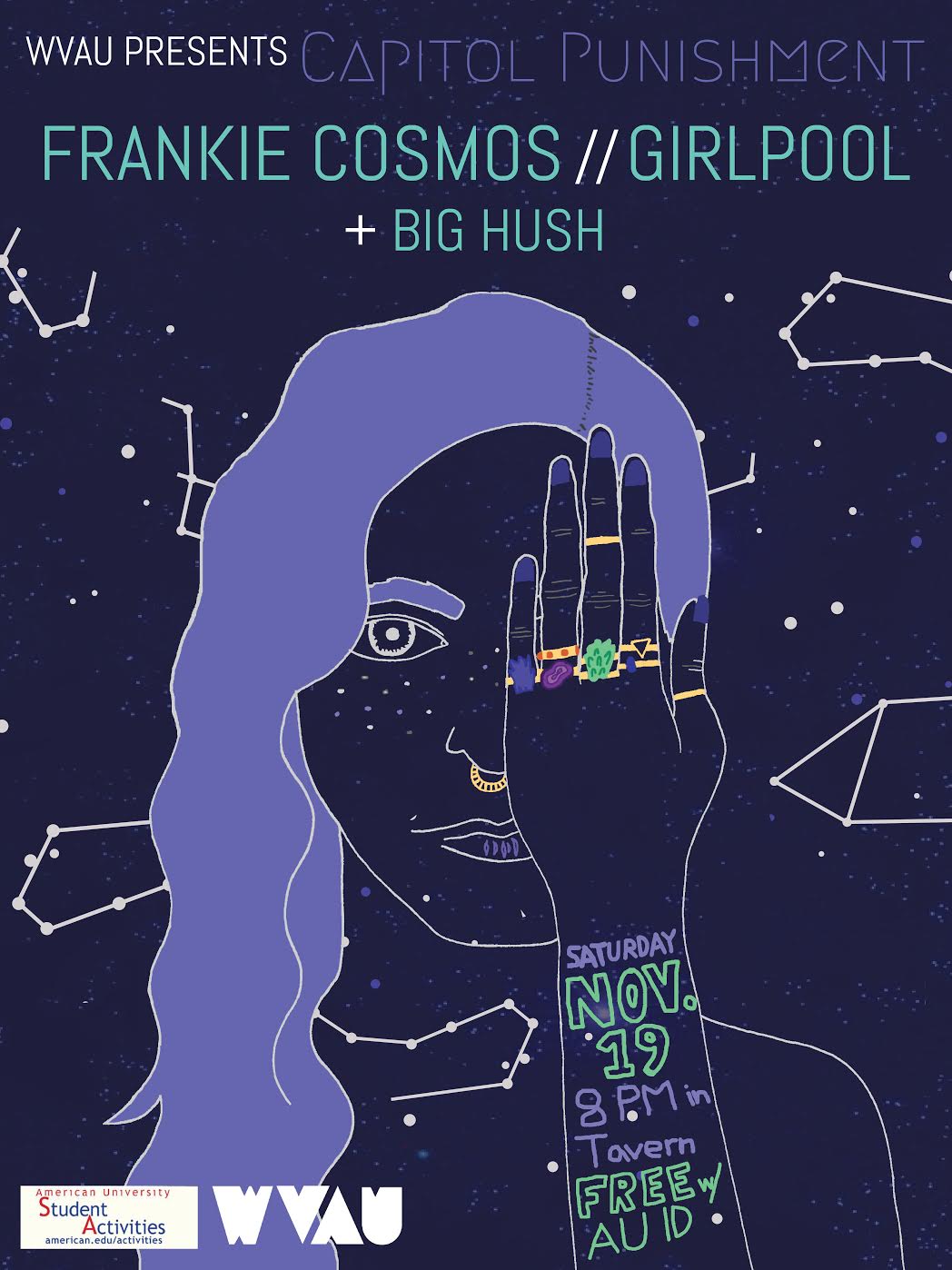WVAU Presents Capitol Punishment Fall 2016 with Frankie Cosmos, Girlpool and opener Big Hush!